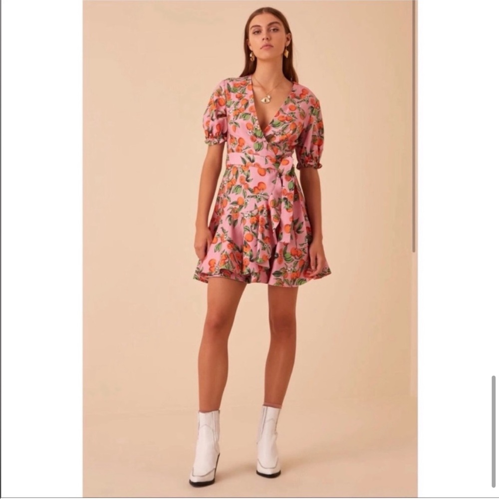 Anthropologie Finders Keepers Orange blossom dress